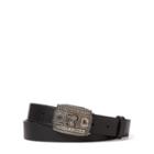 Ralph Lauren R-buckle Vachetta Leather Belt Black