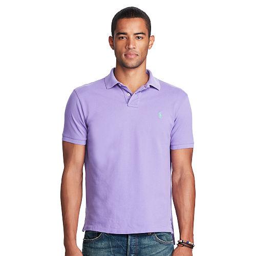 Polo Ralph Lauren Classic Weathered Mesh Polo Bath Purple
