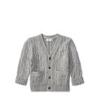 Ralph Lauren Cable-knit Cotton Cardigan Andover Heather 6m