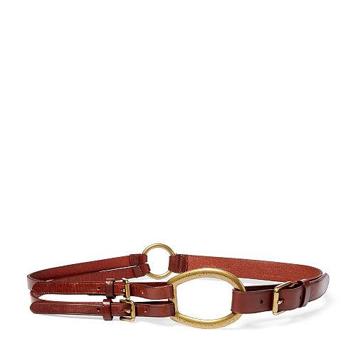 Ralph Lauren Lauren Tri-strap Leather Belt Brown
