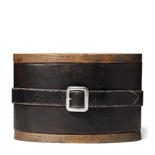 Ralph Lauren Rrl Burling Leather Belt Vintage Black
