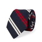 Ralph Lauren Striped Bourette Narrow Tie Navy/red
