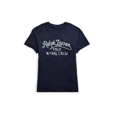 Ralph Lauren Jersey Graphic T-shirt Ink W/ Nevis Prnt Embr
