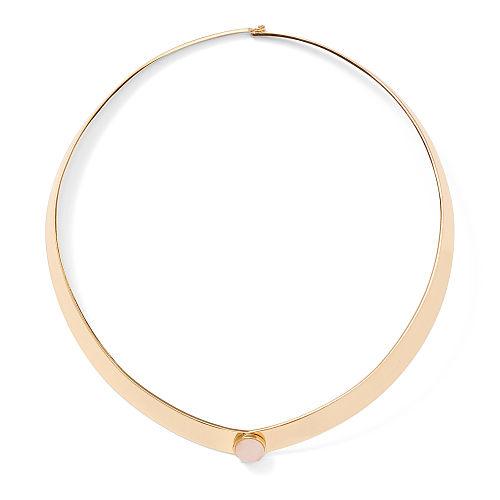 Ralph Lauren Lauren Rose Quartz Collar Necklace Gold/pink