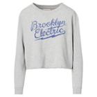 Ralph Lauren Denim & Supply Cropped Graphic Sweatshirt Heather Gray