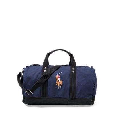 Ralph Lauren Canvas Big Pony Duffel Bag Navy/black