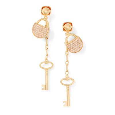 Ralph Lauren Padlock Crystal Earrings Gold/silver
