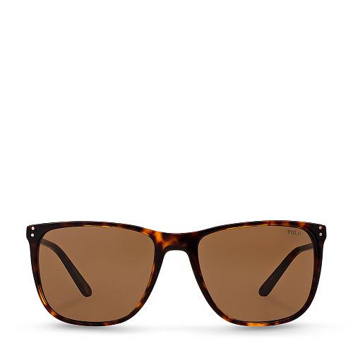 Polo Ralph Lauren Tinted Square Sunglasses Matte Dark Havana