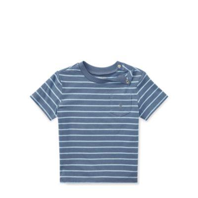 Ralph Lauren Striped Cotton Jersey T-shirt Capri Blue/bluebell 9m