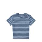 Ralph Lauren Striped Cotton Jersey T-shirt Capri Blue/bluebell 9m