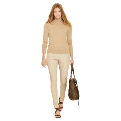 Ralph Lauren Slim Fit Cashmere Turtleneck Camel Melange