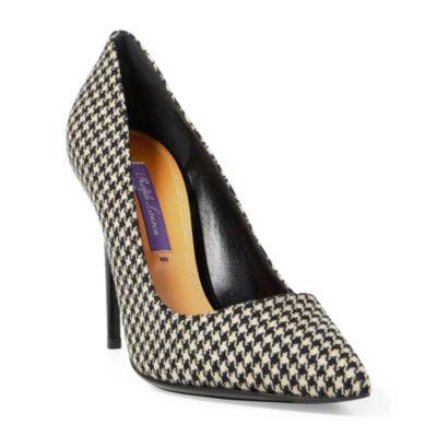 Ralph Lauren Celia Houndstooth Pump Black/cream