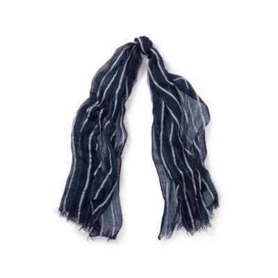 Ralph Lauren Striped Lightweight Scarf Navy