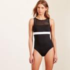 Ralph Lauren Lauren Color-blocked One-piece Black