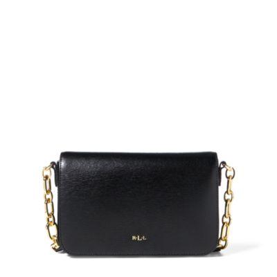Ralph Lauren Saffiano Carmen Crossbody Bag Black