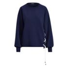 Ralph Lauren Lace-up Pullover Sweatshirt French Navy