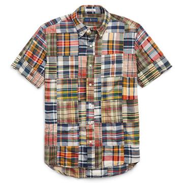 Polo Ralph Lauren Standard Fit Madras Shirt Patchwork Madras