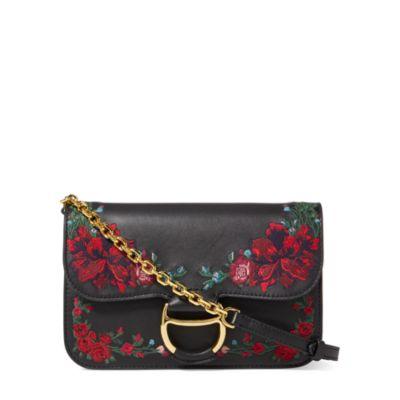 Ralph Lauren Floral Maddie Crossbody Bag Black