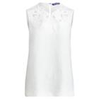 Ralph Lauren Adrienne Linen Top Off White