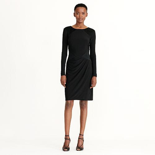 Ralph Lauren Lauren Ruched Jersey Dress Black-black
