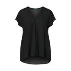 Ralph Lauren Georgette Short-sleeve Top Polo Black