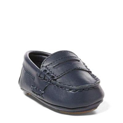Ralph Lauren Telly Leather Loafer Navy Leather 1 (6-12 Wks)