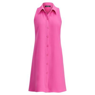 Ralph Lauren Crepe Fit-and-flare Dress Orchid Pink