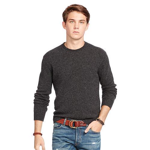 Polo Ralph Lauren Merino Wool-cashmere Sweater Black Coal Heather