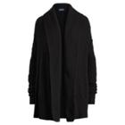 Ralph Lauren Cashmere Shawl Cardigan Polo Black