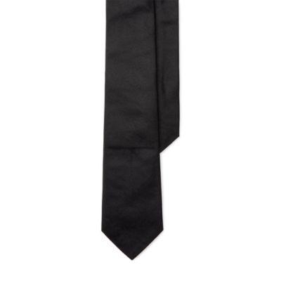 Ralph Lauren Silk Repp Narrow Tie Black