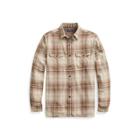 Ralph Lauren Classic Fit Plaid Workshirt Tan/cream