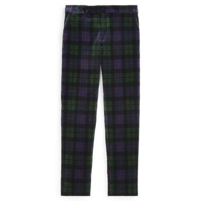 Ralph Lauren Polo Tartan Velvet Trouser Green/purple/red
