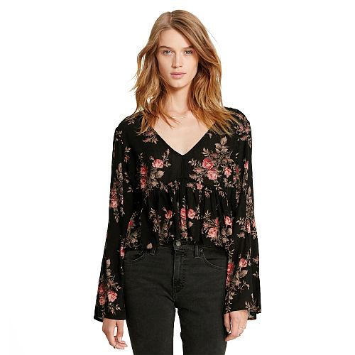 Ralph Lauren Denim & Supply Floral-print Bell-sleeve Top York Floral
