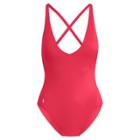 Ralph Lauren V-neck One-piece Swimsuit Radiant Coral
