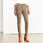 Ralph Lauren Lauren Petite Stretch Skinny Moto Jean Aztec Brown Wash