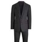Ralph Lauren Nail-head Wool Suit Charcoal And Grey