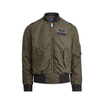 Ralph Lauren Twill Bomber Jacket Loden Grey