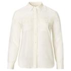 Ralph Lauren Lauren Woman Cotton-silk-voile Shirt Herbal Milk