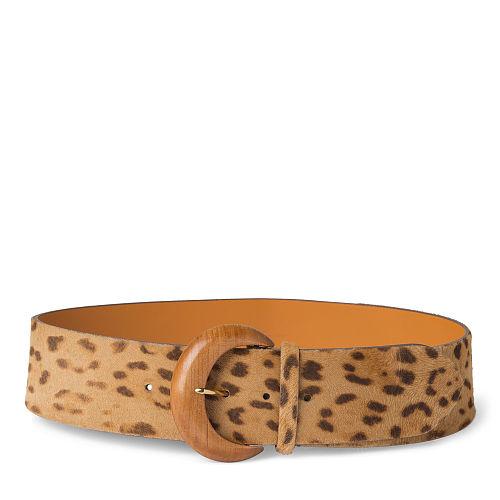Ralph Lauren Leopard-print Haircalf Belt Leopard