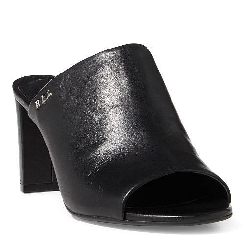 Ralph Lauren Lauren Harlowe Leather Slide Sandal