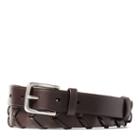 Polo Ralph Lauren Woven Leather Belt Dark Brown