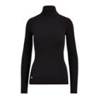 Ralph Lauren Ribbed Turtleneck Sweater Polo Black