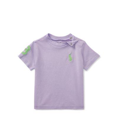 Ralph Lauren Cotton Jersey Crewneck T-shirt Powder Purple 3m