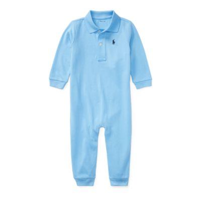 Ralph Lauren Cotton Mesh Polo Coverall Chatham Blue 3m