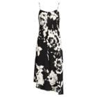 Ralph Lauren Lauren Floral-print Crepe Slip Dress Black-cream