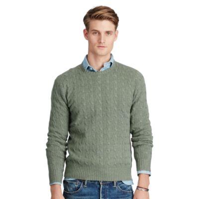 Ralph Lauren Cable-knit Cashmere Sweater Lovette Heather