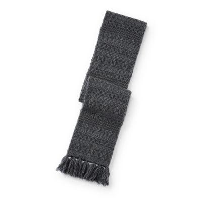 Ralph Lauren Fair Isle Merino Wool Scarf Zurich Heather