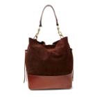 Polo Ralph Lauren Suede Square Hobo Bag Snuff/cognac