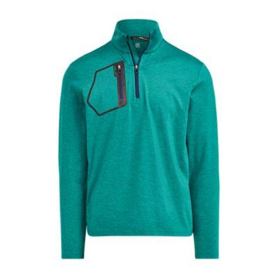 Ralph Lauren Tech Jersey Half-zip Pullover Salisbury Green Heather