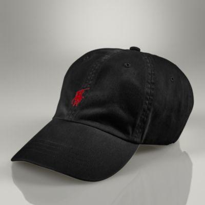 Ralph Lauren Cotton Chino Baseball Cap Rl Black